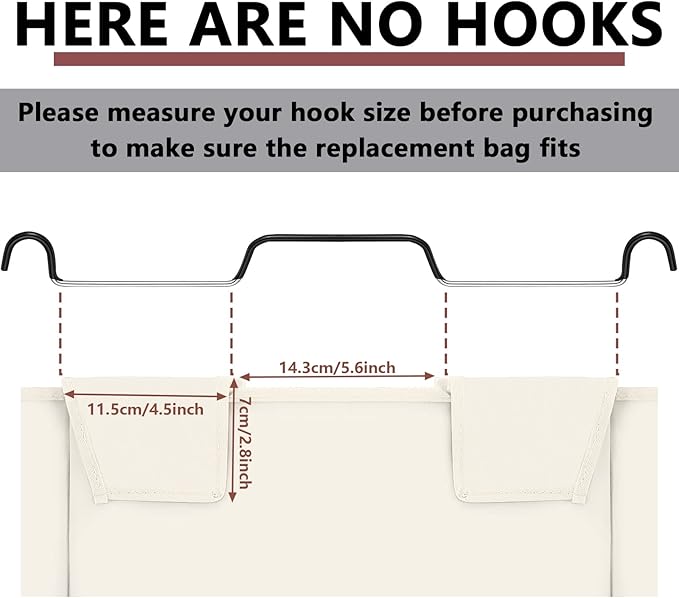 Bonuci 3 Pcs Laundry Sorter Replacement Bags Hamper Cart Removable Replacement Laundry Storage Organizer Bag Hamper Liner, No Hooks 14.76 x 8.66 x 21.65 Inch (Beige,Gray,Black)