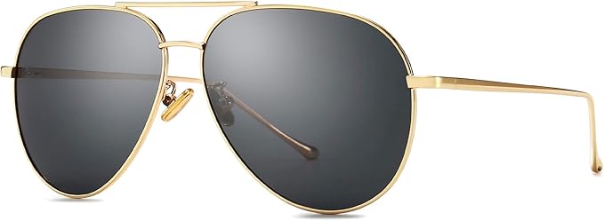 SUNGAIT Women's Lightweight Oversized Aviator Sunglasses - Classic Style Polarized Lens