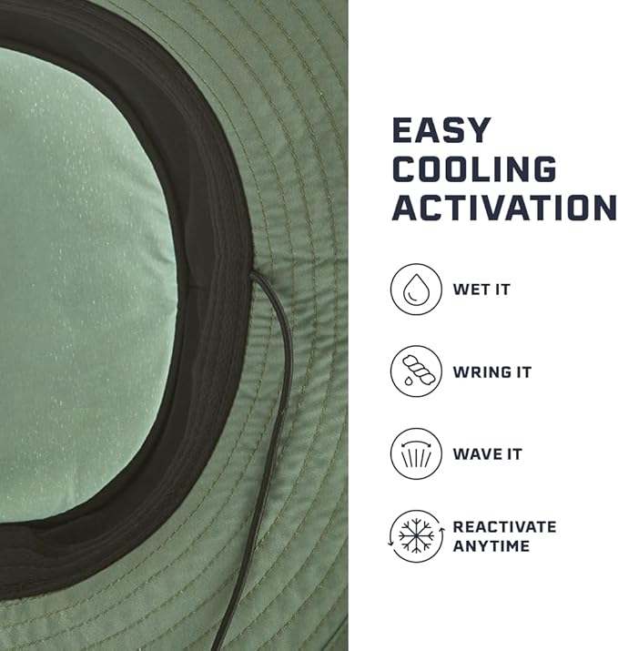 MISSION Cooling Bucket Hat - Unisex Wide-Brim Hat for Men & Women - Lightweight, Foldable & Durable - Cools Up to 2 Hours