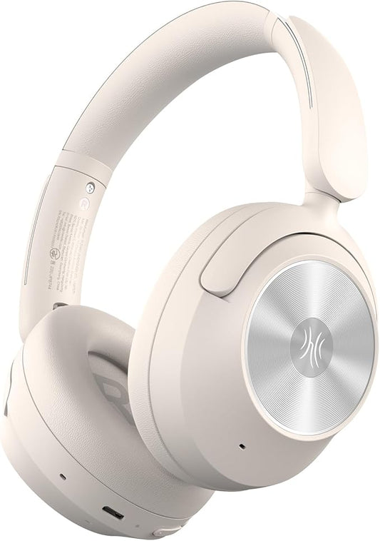 OneOdio Focus A6 Hybrid Active Noise Cancelling Headphones, 75H Playtime, LDAC Hi-Res Lossless Audio, Bluetooth 6.0, Dual Mic ENC Call, Support Wired ANC via USB-C, Wireless Over Ear Headphones