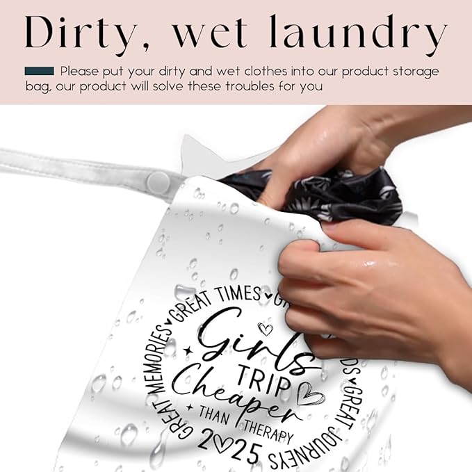 4Pcs Girls Trip Gifts Wet Dry Bag, Beach Bag Wet Bag Favors, Sunscreen Bags Swimsuit Toiletry Travel Essentials For Women, Beach Travel Gym Laundry bags for Dirty Diaper Swimsuit Gifts