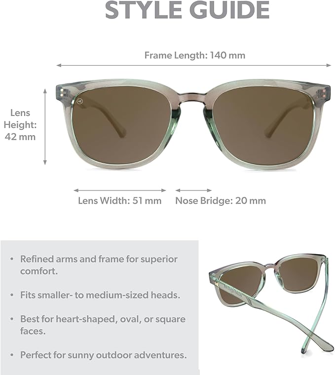 Knockaround Paso Robles Polarized Sunglasses for Women & Men - Impact Resistant Lenses & Full UV400 Protection