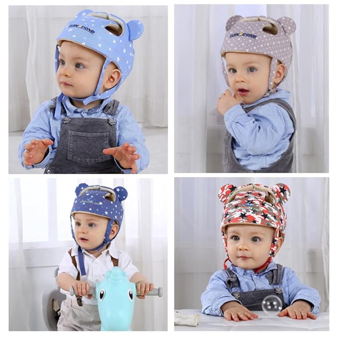 Xifamniy Baby Soft Safety Helmet Foam Head Protector Helmet for Toddler Infant Walking Suit 6-24m (Triangle)