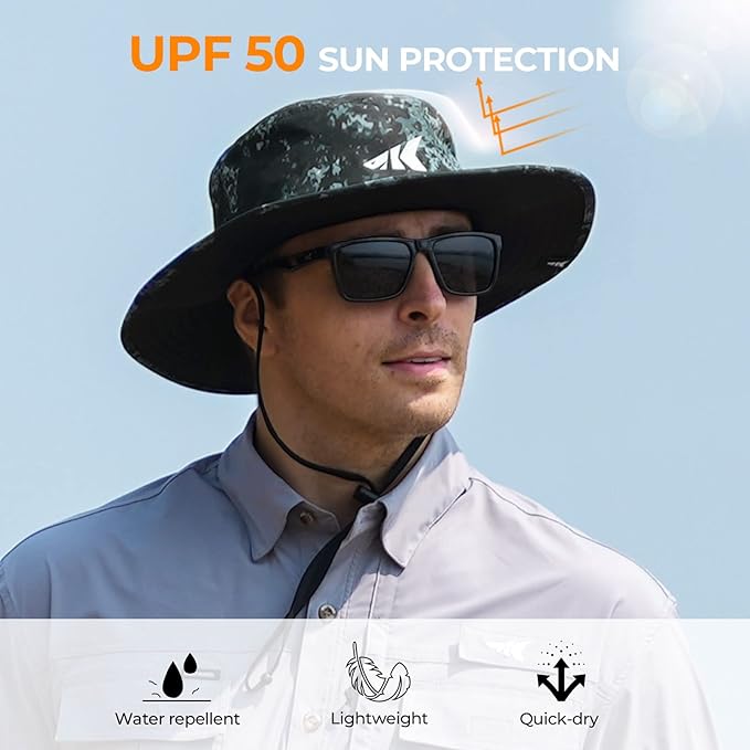 KastKing Sol Armis UPF 50 Boonie Hat - Sun Protection Hat, Fishing Hat, Beach & Hiking Hat, Paddling