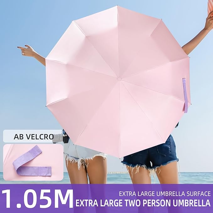 Folding Umbrella Anti-UV Compact Durable Folding Umbrella Auto Open Close Windproof Travel Umbrella Premium Grip Fits Backpack