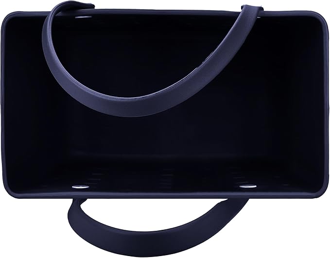 2-Piece Tote Bag Set, Waterproof Rubber Beach Bag with Summer Pattern, Medium & Large Handbag for Pool, Beach, Boat