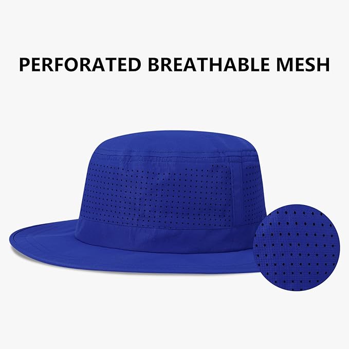 UPF 50+ Bucket Sun Hat with Laser Perforated Mesh Cooling Adjustable Breathable Lightweight for Outdoor Men Women