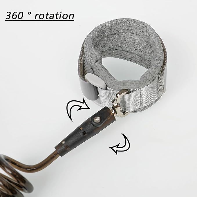 Toddlers Leash + Anti Lost Wrist Link Child Kids Safety Harness Kids Walking Wristband Assistant Strap Belt for Boys Pink Christmas Gift (Black 2)