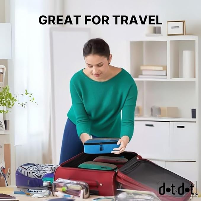 Small Packing Cubes for Suitcases - 5 Pcs Set - Travel Organizer Bags for Carry-On Luggage