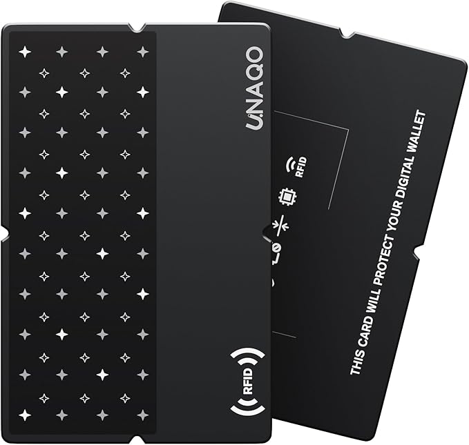 RFID Blocking Card Credit Card Protector for Wallets, Passport Shield & NFC Blocking Device | Anti-Skimming Protection for Debit, ID & EMF Cards | Travel Accessories for Men and Women