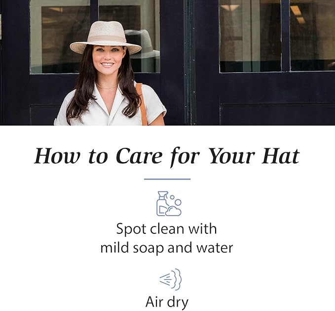 Wallaroo Hat Company Women’s Petite Charlie Fedora – UPF 50+, Packable Design, Adjustable Sizing for Smaller Crown Sizes