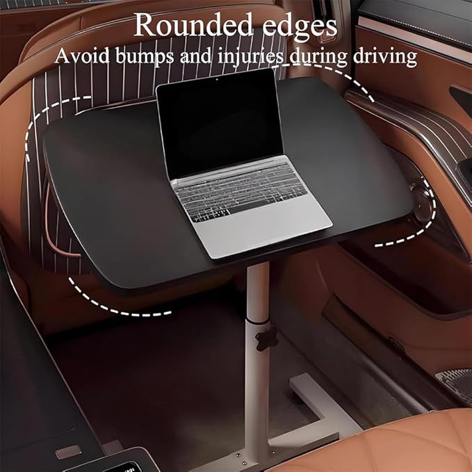 Portable Car Seat Tray Table, Multi-Functional Foldable Car Desk, RV Folding Table, Desk Computer Workstation for Motorhome, Car Computer Desk for Working, Eating (Black, 23.6" Lx15.7 W/60x40cm)