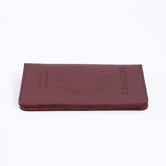 INCARNE US Passport Cover Clear - Travel Passport Wallet - Leather Passport Holder for Women Men Family with Card Slots & Note Compartmen - Sleeve Protector - Genuine Leather - Classic Brown