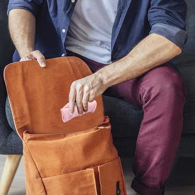 E-Senior Collapsible Water Bottle BPA Free - 20 oz Foldable Water Bottle for Travel Sports Bottles with Triple Leak Proof Lightweight (Pink)