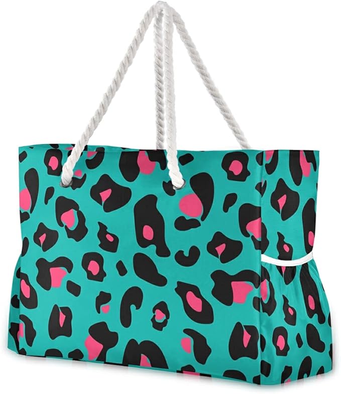 senya Large Beach Shoulder Bags Canvas Tote Water Resistant for Gym Travel Daily