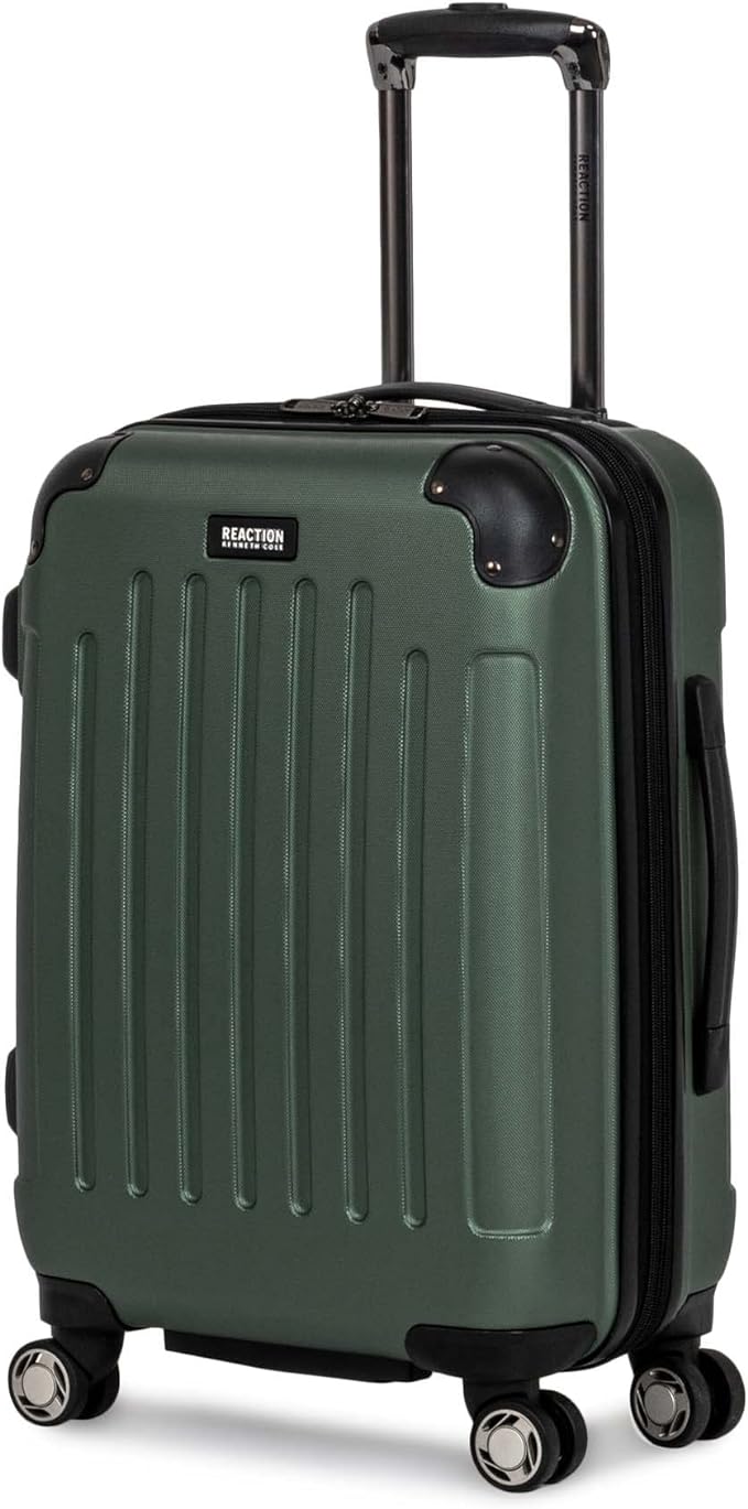 Kenneth Cole REACTION Renegade Luggage Expandable 8-Wheel Spinner Lightweight Hardside Suitcase, Cilantro, 20-inch Carry On