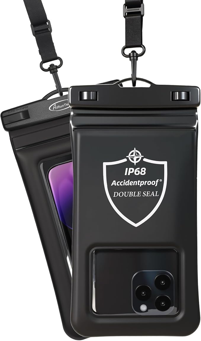 AiRunTech Large Waterproof Phone Pouch, River Lake Essential Accessories Protector iPhone Passport Money,Kayaking Boating Canoe Paddle Board Must Haves