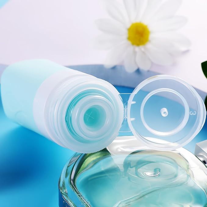 INSFIT Travel Bottles for Toiletries, TSA Approved 2oz Travel Size Toiletries, BPA Free Leak Proof Squeezable Silicone Tubes Travel Essentials for Shampoo Conditioner Lotion Soap