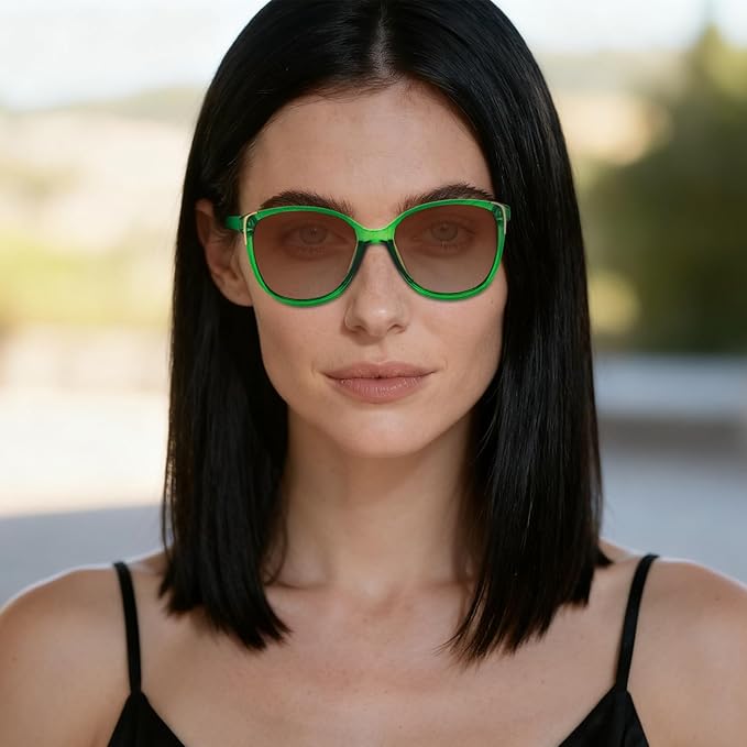 Face Shadow Polarized Sunglasses for Women, Cat Eye Sunglasses for Small Face Ladies Ultralight UV400 Protection