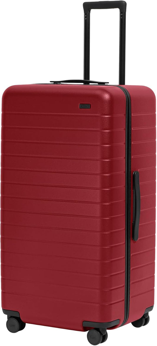Away Large Trunk Luggage, 31 Inch Hardside Suitcase with Spinner Wheels, Lightweight & Durable, TSA Lock, Ideal for Long Trips, Tango Red