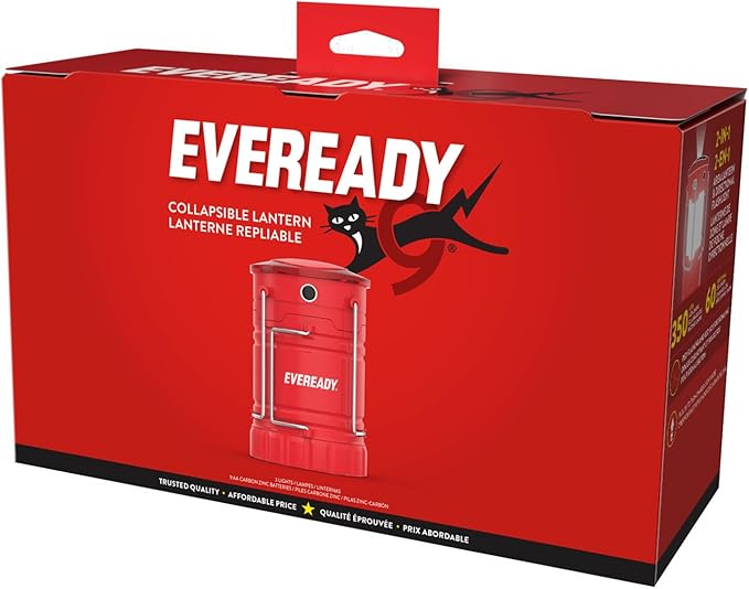 Eveready LED Camping Lantern 360 PRO (3-Pack), Super Bright Tent Lights, IPX4 Water Resistant LED Lanterns for Power Outage Hurricane Preparedness, (Batteries Included)