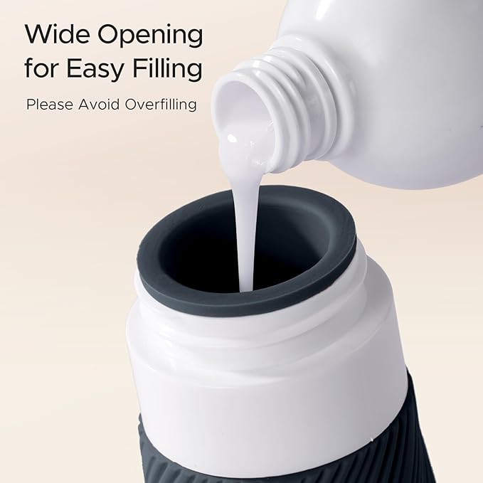 LitBear 23 Pack TSA Approved Travel Bottles for Toiletries, Leak Proof Refillable Travel Size Containers Kit with Silicone Squeezable Bottles Jars for Shampoo Lotion Conditioner, in Clear Bag, Gray