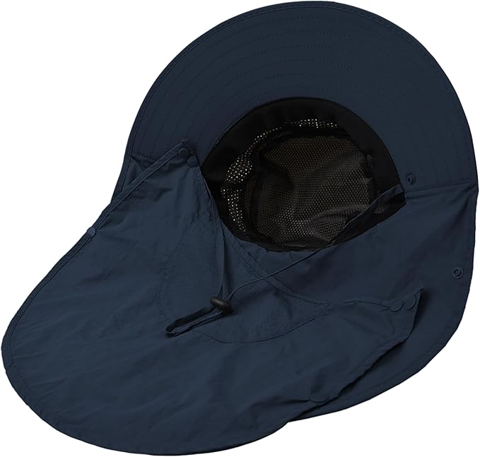Sun Hat for Men Women with Neck Flap,UPF 50+ UV Protective Hiking Fishing Hats,Wide Brim Sun Hat for Women&Men