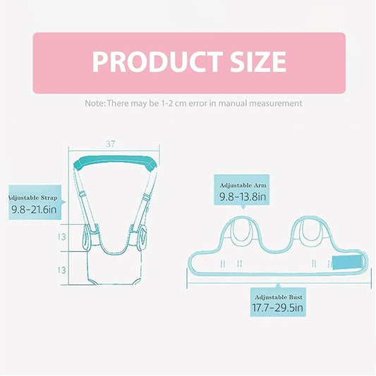 Baby Walking Harness-Handheld Assistant Belt- Toddler Infant Walking Aid for Trainer & Support 7-24 Month Old (summer-pink-1817)