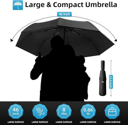 Compact Travel Umbrella, Small Pocket Mini Umbrella for Purse Wallet, UV Sun Rain Umbrellas for Backpack, Portable Folding Umbrellas for Women Kids