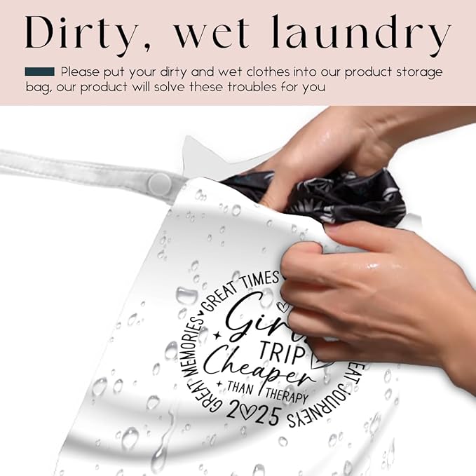 2Pcs Girls Trip Gifts Wet Dry Bag, Beach Bag Wet Bag Favors, Sunscreen Aloha Bags Swimsuit Toiletry Travel Essentials For Women, Beach Travel Laundry bags for Dirty Diaper Swimsuit Gifts