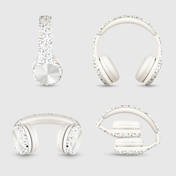 LilGadgets Connect+ Pro Wired Kids Headphones for School with Microphone, Volume Limiting Over-Ear Headset with Cord, SharePort Technology & SoftTouch Padding, Unicorn