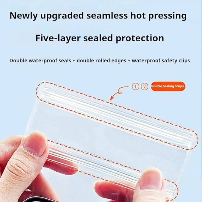 Personalized Initial Waterproof Phone Pouch Case (White)