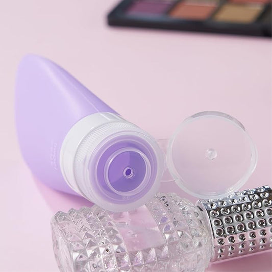 INSFIT Portable Travel Bottles, TSA Approved Leak Proof Containers for Toiletries, BPA Free Refillable Accessories for Shampoo, Body Wash, Liquids (4 Pack)