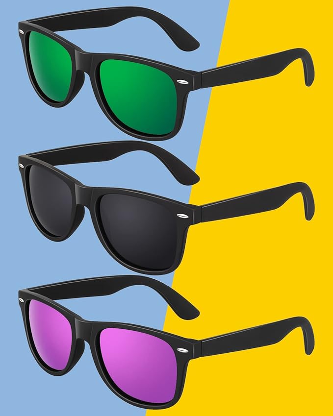 CGID Sunglasses Men Womens Polarized Lightweight Retro Black Shades UV400 Driving Fishing Golf