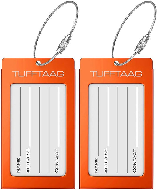 Luggage Tags Business Card Holder by TUFFTAAG - Durable Travel ID Bag Tag in Multiple Color Options, Perfect for Suitcases, Backpacks, and Carry-Ons, Easy Identification, Secure and Stylish