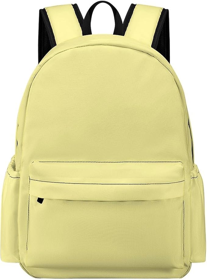 Pale Luxury Yellow Backpack Adult Travel Daybag for Women Men College Backpack for Vacation Hiking Camping Bag