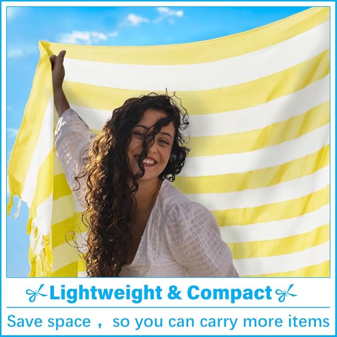 Oversized Turkish Beach Towel Blanket XXL Cotton Sandproof Towels Boho Woven Extra Large Big Sand Free Giant Throw Blankets Huge Quilt XL Picnic Camping Necessities Cloud for Adult Gifts