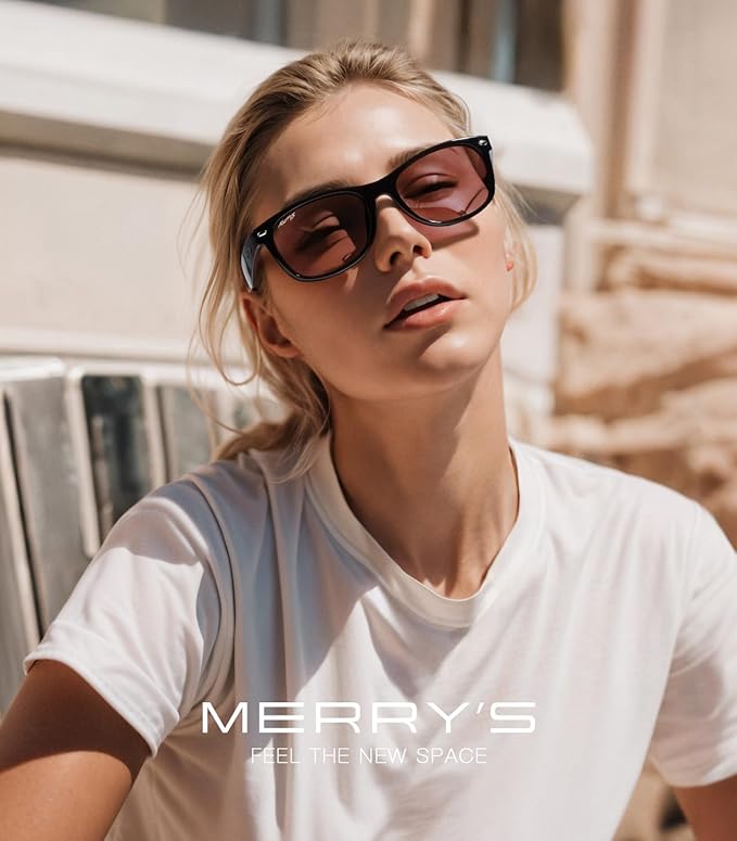 MERRY'S Polarized Unisex Shades Sunglasses for Men and Women Vintage Polarized Sun Glasses Mirror Lens