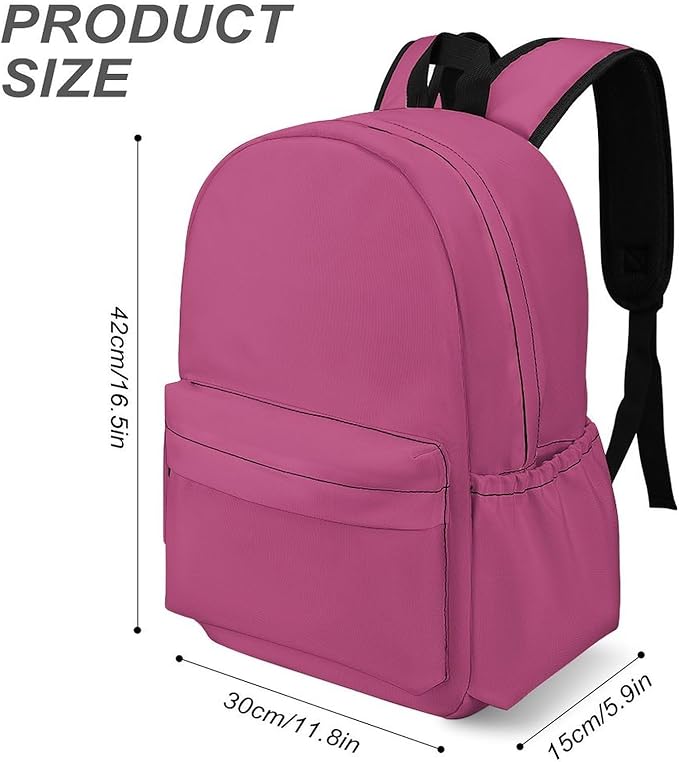 Viva Magenta Backpack Adult Travel Daybag for Women Men College Backpack for Vacation Hiking Camping Bag