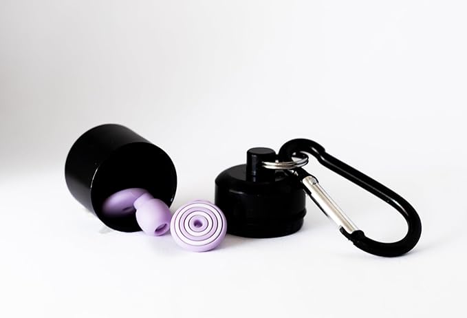 ROMI Ear Plugs for Sleeping & Snoring – 33 dB Noise Cancelling Silicone Earplugs for Concerts, Travel & Work – Reusable & Washable with Carrying Case + Adjustable Fit (4 Sizes XS/S/M/L)