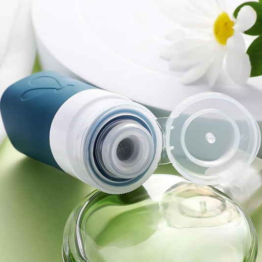 INSFIT Travel Bottles for Toiletries, TSA Approved 2oz Travel Size Containers, BPA Free Leak Proof Squeezable Silicone Tubes for Shampoo Conditioner Lotion Soap with Labels