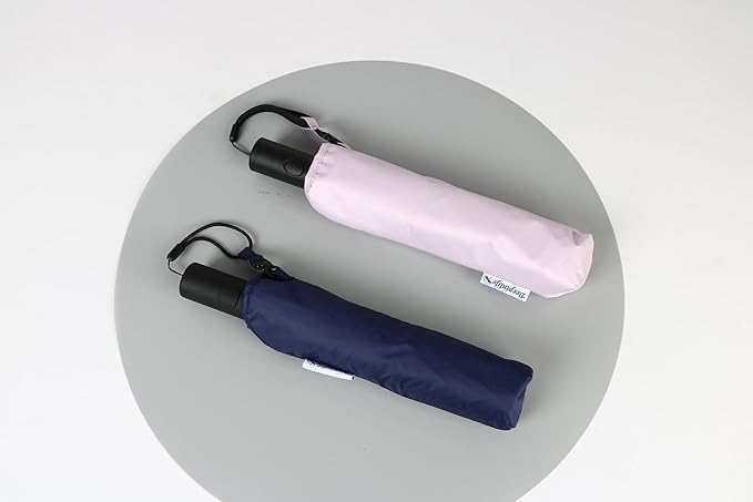 Outdoor Sun Automatic Folding Safe Shaft Umbrella - Repel Double Layered Windproof Travel Compact Umbrella for Rain