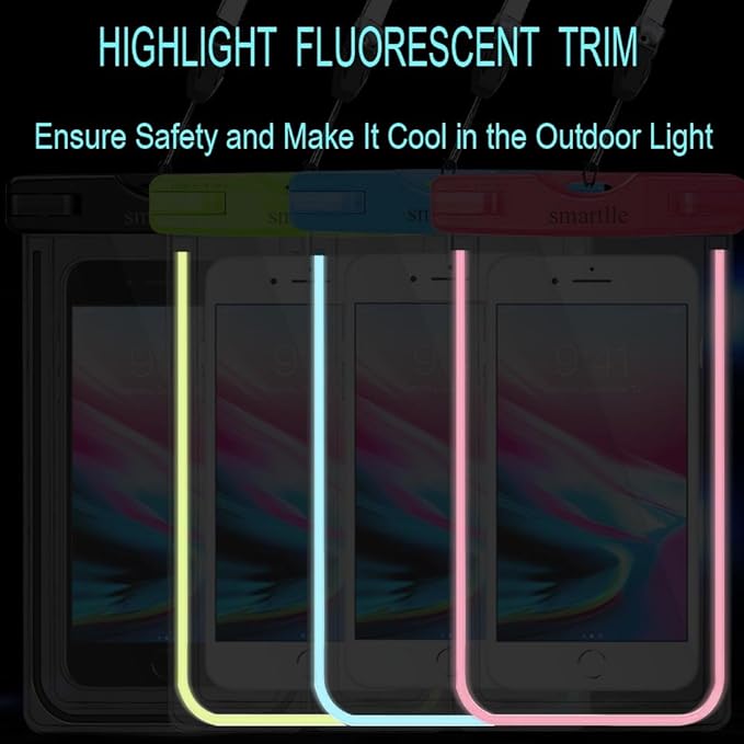 Waterproof Phone Pouch, Universal Waterproof Phone Case, Dry Bag Outdoor Beach Bag for iPhone 15 14 13 12 11 Pro Max XR SE XS 8 7 6S Plus, Galaxy Other Phones Up to 6.9''-4 Pack