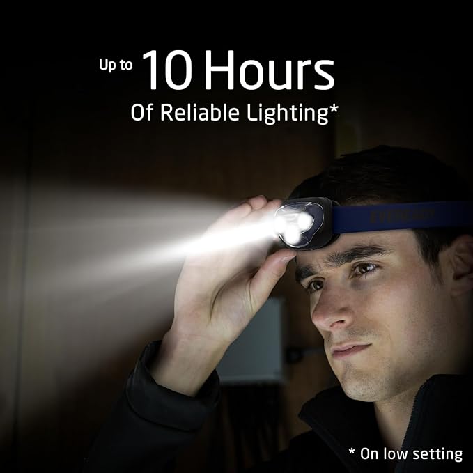 EVEREADY LED Headlamps Pro200 [5-Pack], IPX4 Water Resistant, Bright and Durable Head Lights for Camping, Hiking, Emergency Power Outage (Batteries Included)