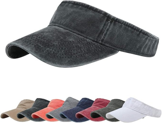 Sport Sun Visor Hats Cotton Ball Caps Empty Top Baseball Sun Cap for Men Women
