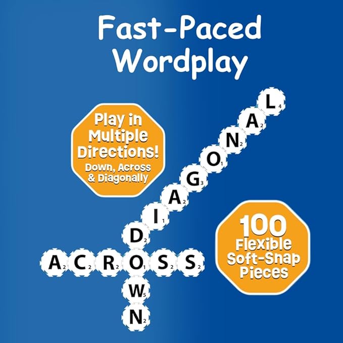 Word Strategy Game Travel Edition, Word Puzzle for Adults, Family, and Kids, Fun Game for Ages 8+, Travel Size, 1-2 Players