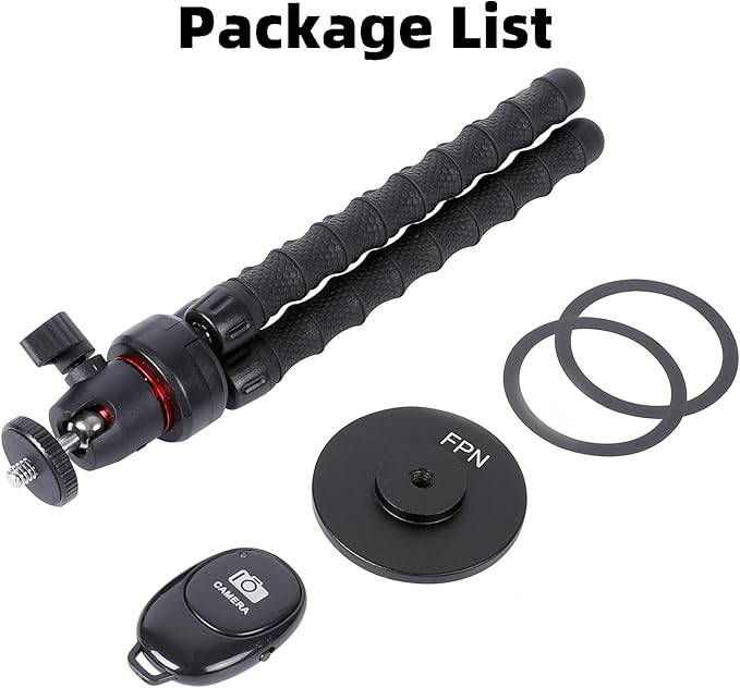 Flexible Mini Tripod for MagSafe, Portable Small Magnetic Phone Tripod with Wireless Remote for Video Recording/Vlogging/Selfie, Compatible with iPhone 17 16 15 14 Pro Max 13 12 Series