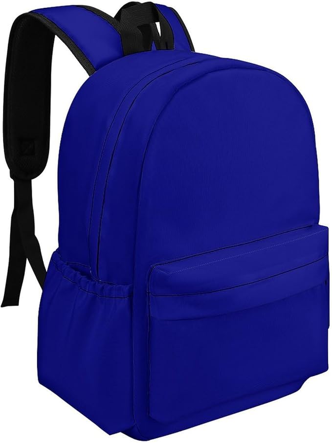 Navy Blue Backpack Adult Travel Daybag for Women Men College Backpack for Vacation Hiking Camping Bag