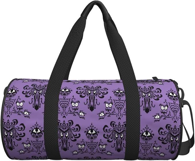 Haunted the Mansion Sports Gym Duffel Bag for Men Women Weekender Travel Workout Training Handbag Water Resistant