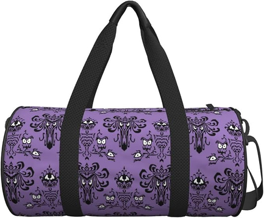 Haunted the Mansion Sports Gym Duffel Bag for Men Women Weekender Travel Workout Training Handbag Water Resistant